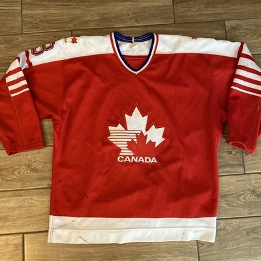 Vintage Team Canada #3 Gagnon Hockey CCM Jersey size 50 Olympics TEAM ISSUE
